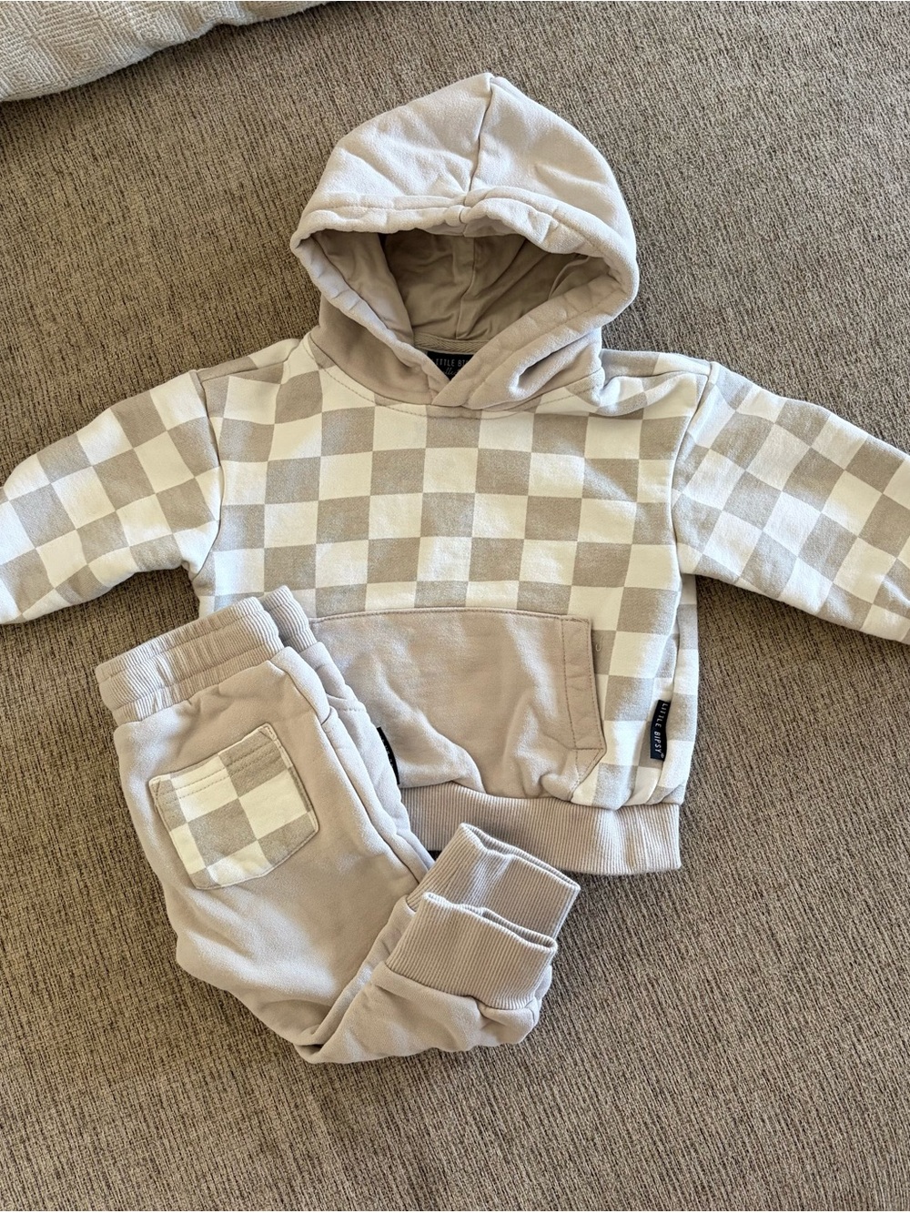 Little Bipsy Checkered Hoodie Set